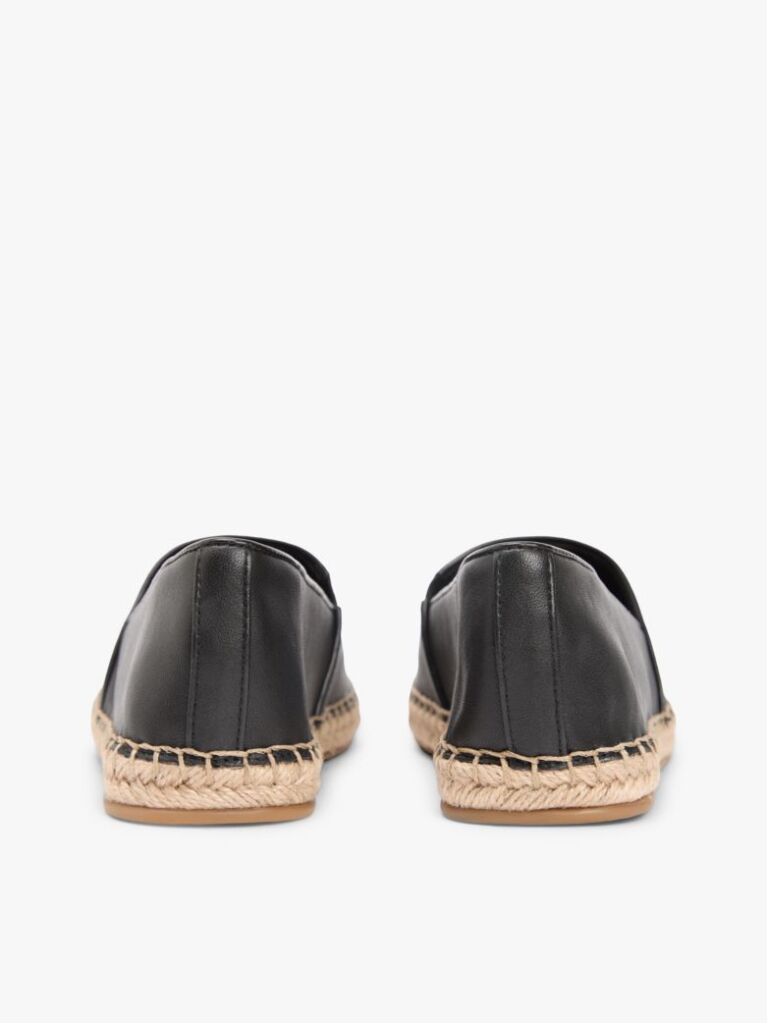Negru Espadrile Din Piele Cu Monograma TH  Femei