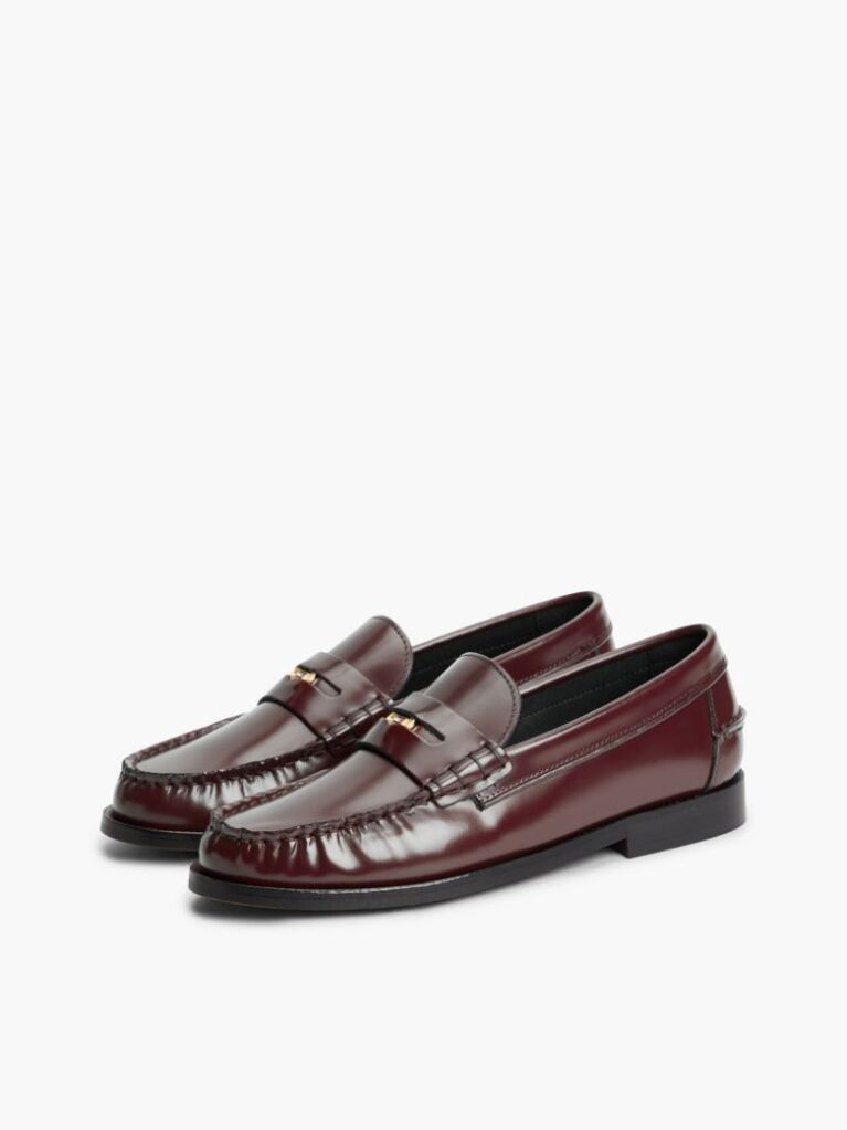 Red Patent Leather Cushioned Loafers  Women
