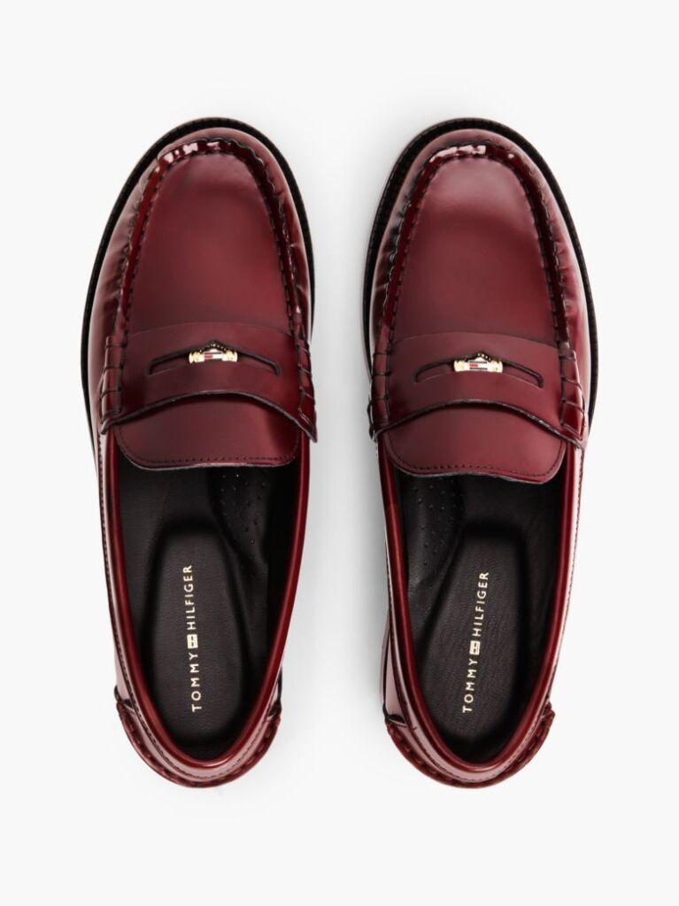 Red Patent Leather Cushioned Loafers  Women