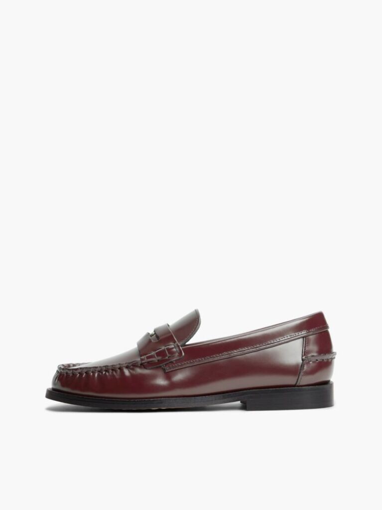 Red Patent Leather Cushioned Loafers  Women