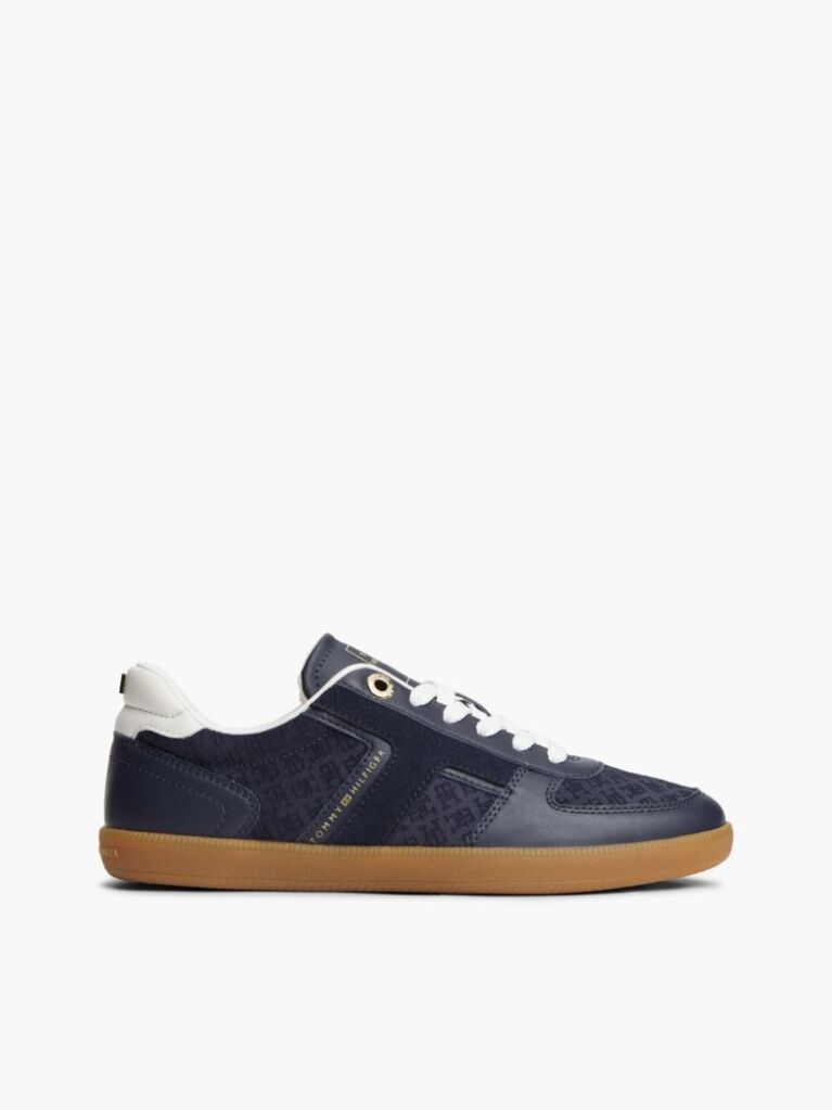 Blue Adidasi Din Piele Cu Monograma TH  Femei