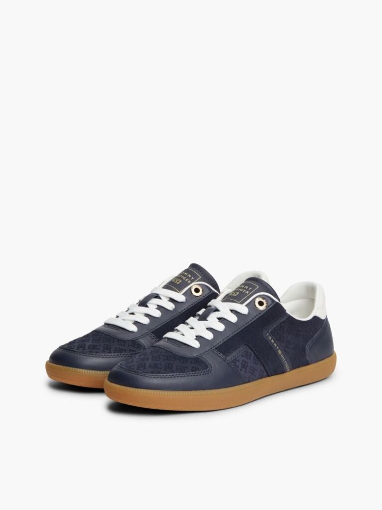 Blue Adidasi Din Piele Cu Monograma TH  Femei