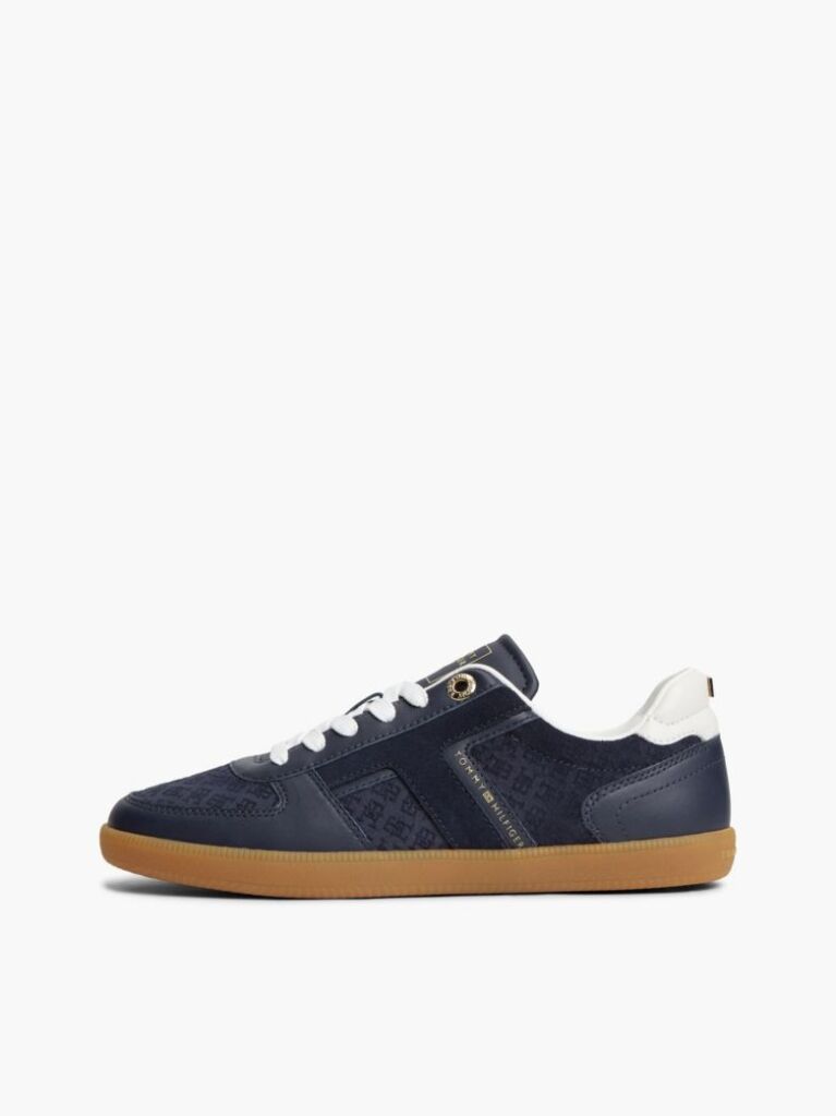 Blue Adidasi Din Piele Cu Monograma TH  Femei