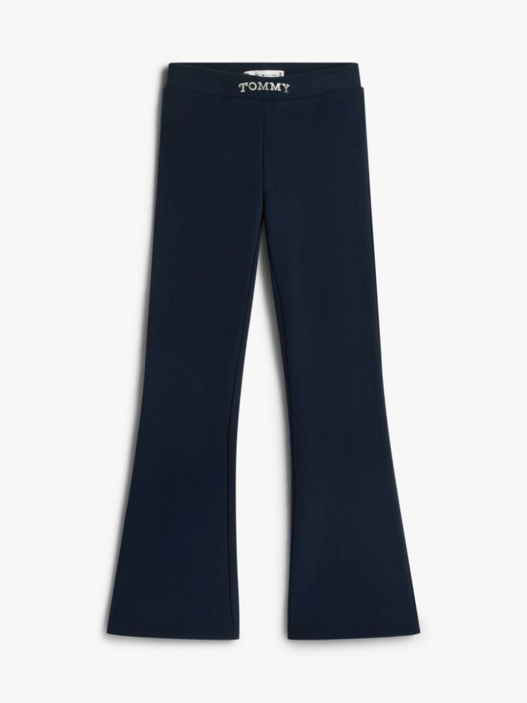 Blue Colanti Evazati Cu Croiala Extra Slim Si Logo  Fete