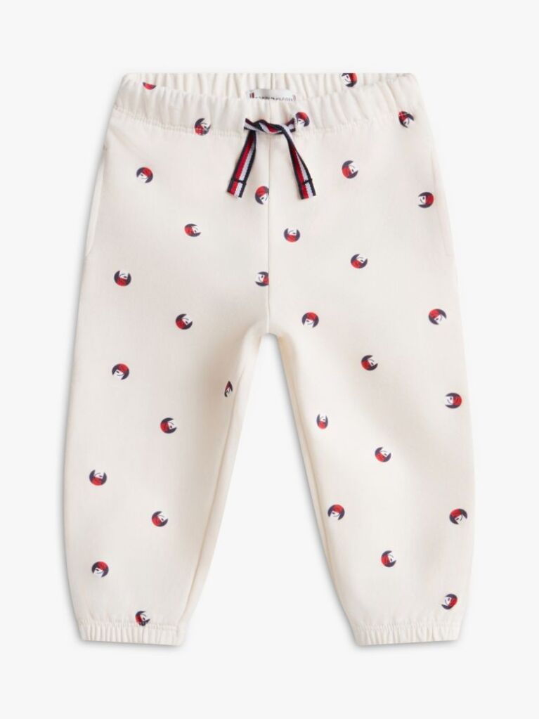 Bej Pantaloni De Jogging Cu Snur Imprimati  Nou nascuti
