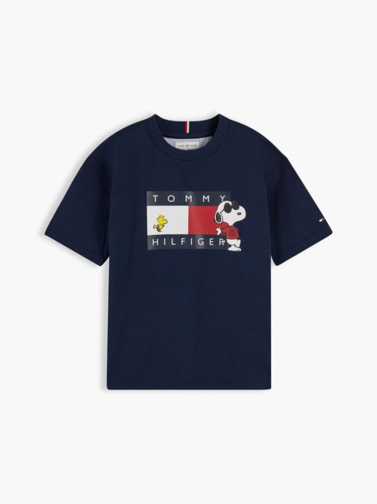 Blue Peanuts® Flag Graphic Jersey T-Shirt  Kids Unisex