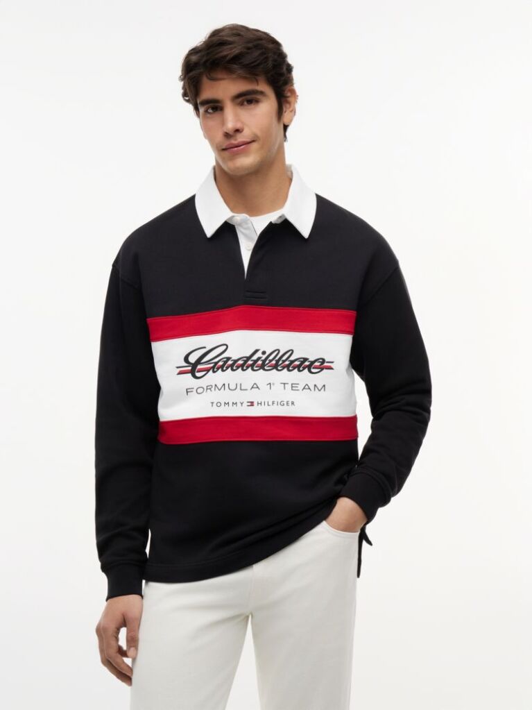 Black TH x Cadillac Formula 1® Team Rugby Polo  Unisex