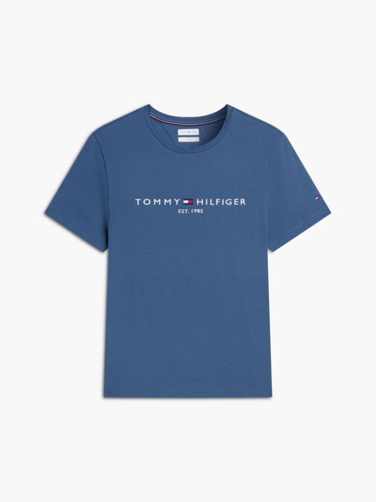 Blue Tricou Slim Fit Cu Logo  Barbati