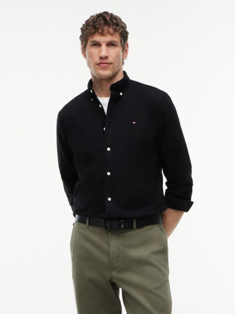 Negru Camasa Oxford Regular Fit Heritage  Barbati