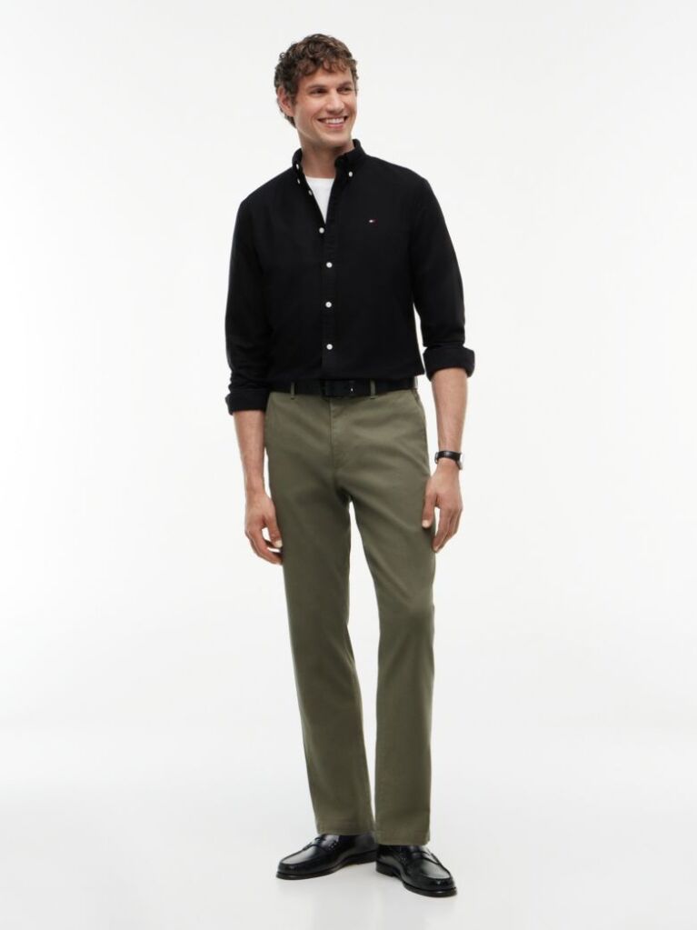 Negru Camasa Oxford Regular Fit Heritage  Barbati