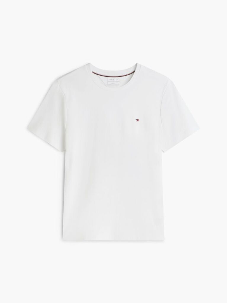 Alb Tricou Din Tricotaj Interlock  Barbati