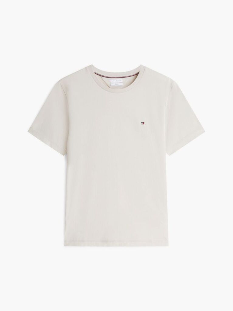 Bej Tricou Cu Broderie Steag  Barbati