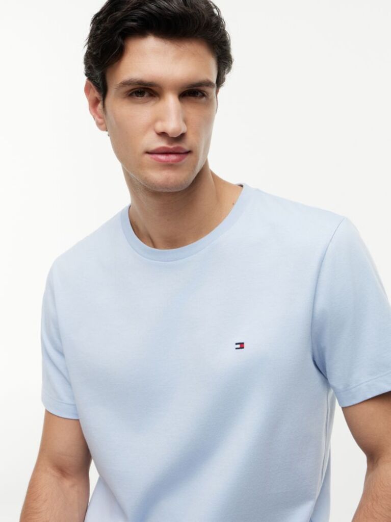 Blue Flag Embroidery T-Shirt  Men