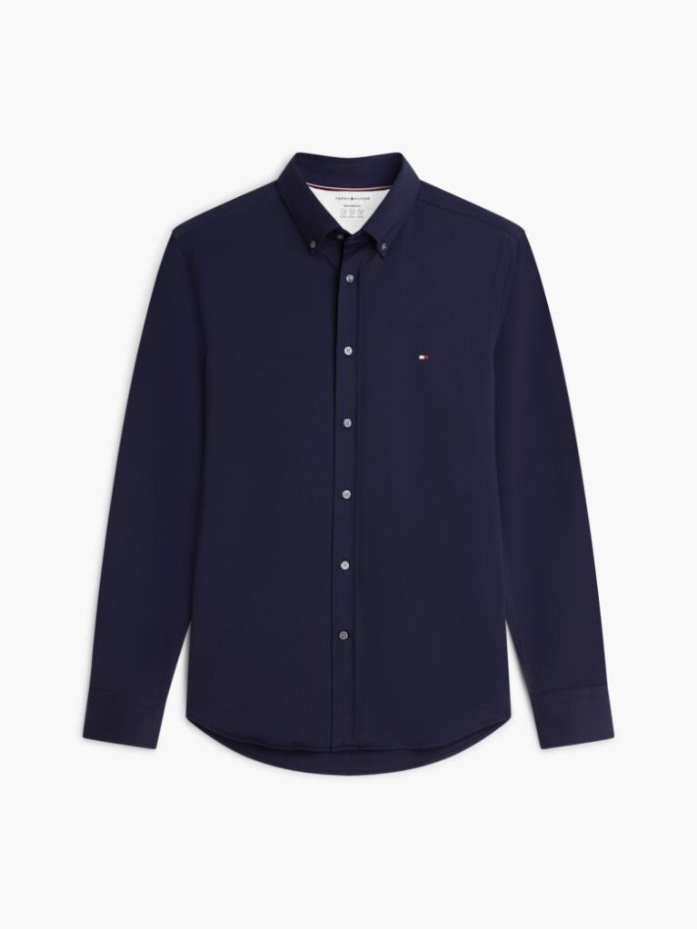 Blue Camasa Performance Cu Croiala Slim  Barbati