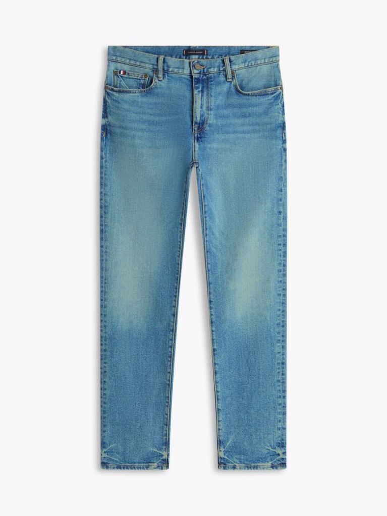 Blue Blugi Decolorati Denton Cu Croiala Dreapta Si Picior Straight  Barbati