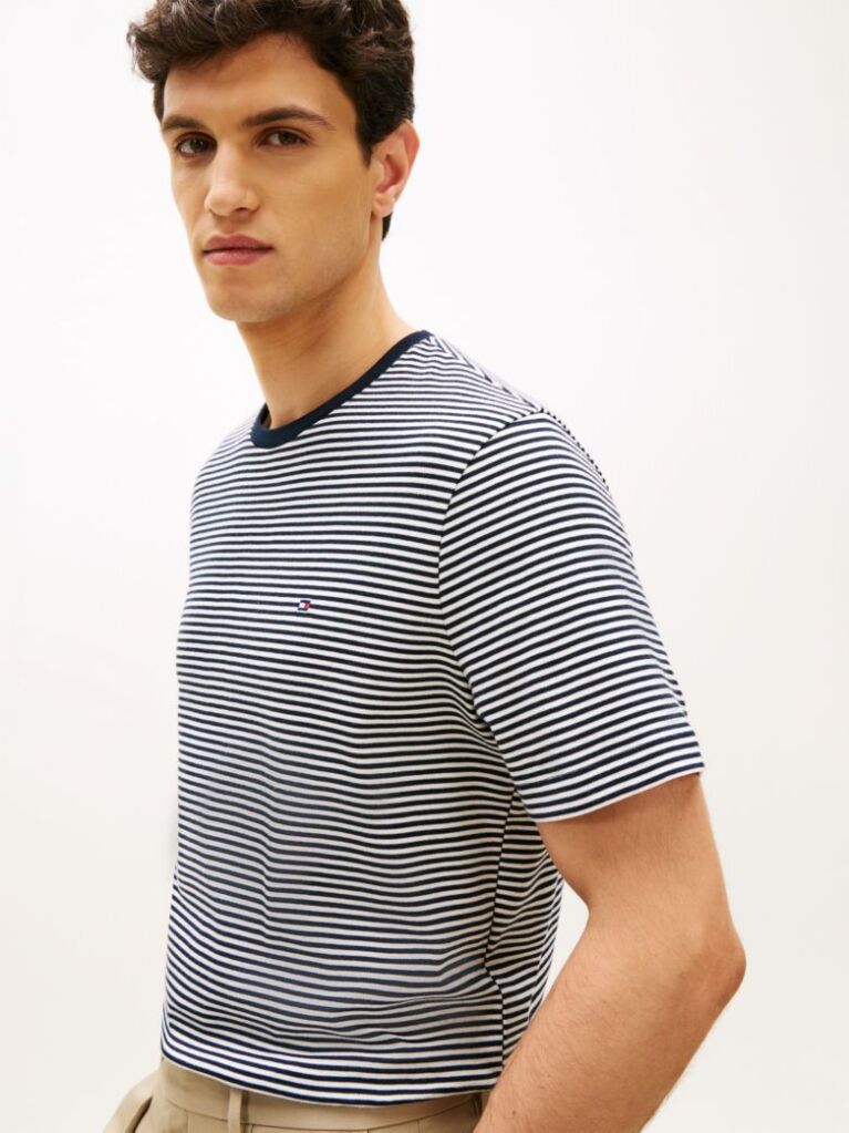 Multi Tricou Cu Guler Rotund Regular Si Dungi  Barbati