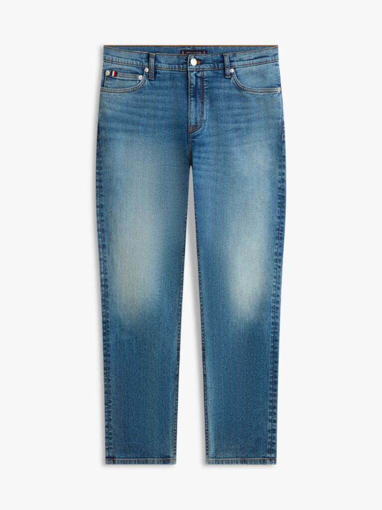 Blue Blugi Denton Cu Croiala Dreapta Si Picior Straight Decolorat  Barbati