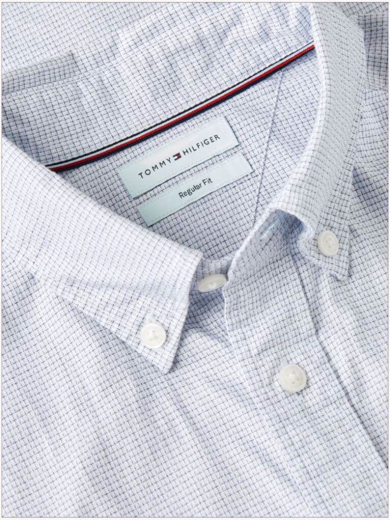 Blue Camasa Button-Down Dobby Cu Croiala Regular  Barbati