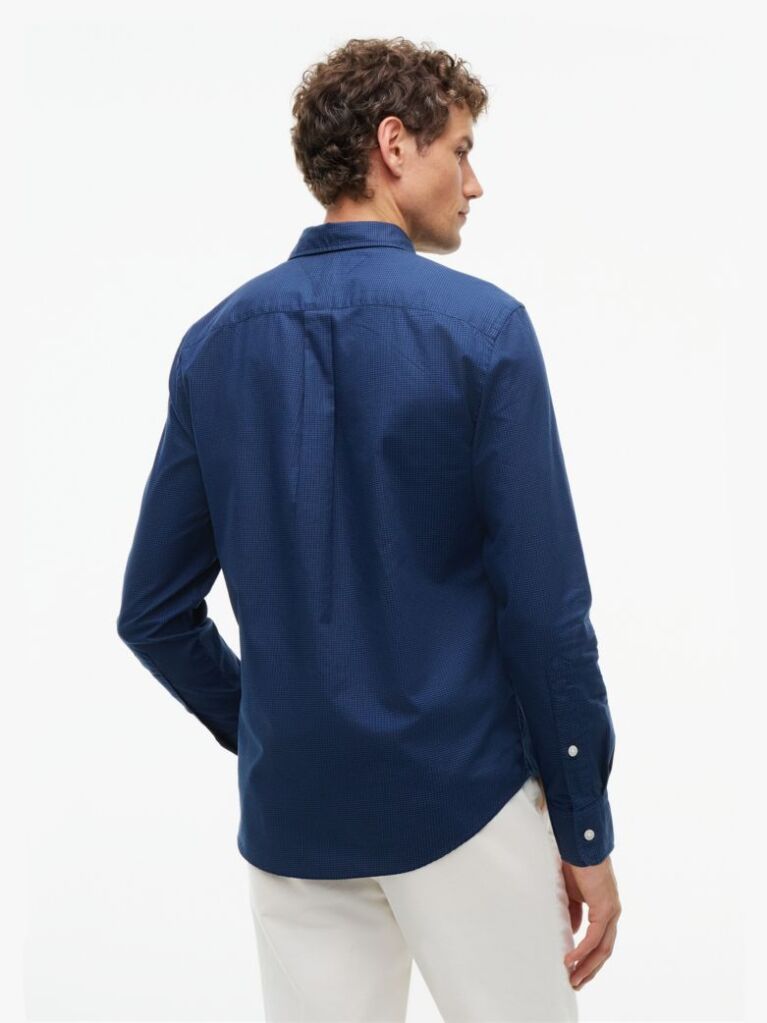 Blue Camasa Button-Down Dobby Cu Croiala Regular  Barbati