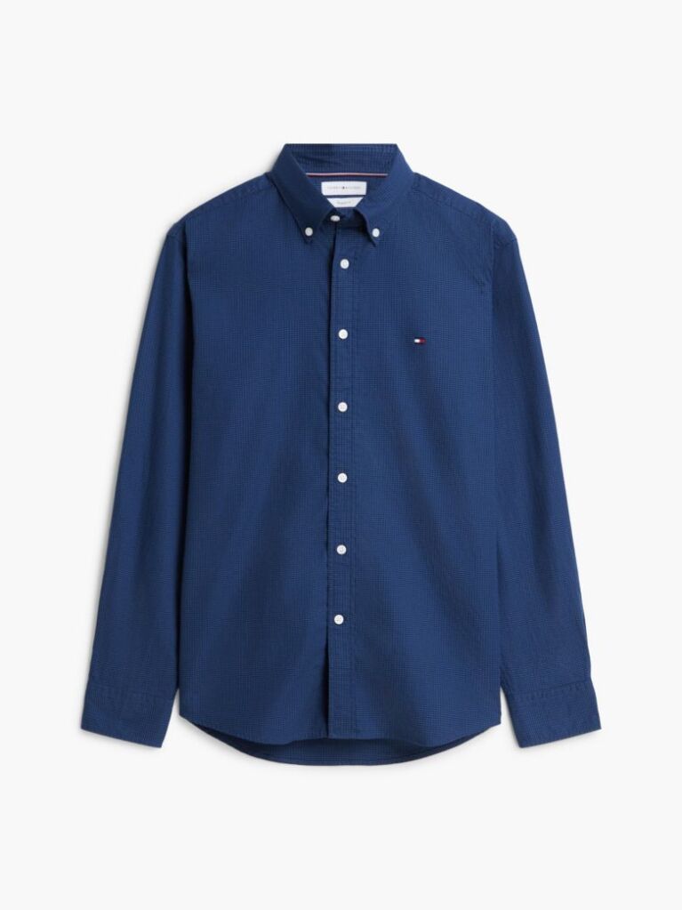 Blue Camasa Button-Down Dobby Cu Croiala Regular  Barbati