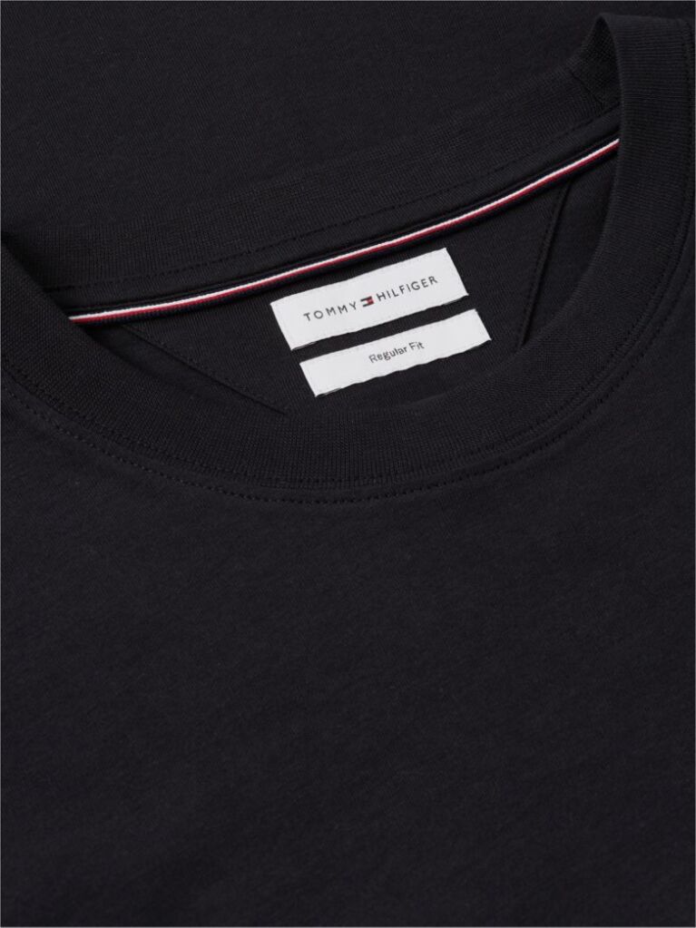 Negru T-Shirt Cu Imprimeu Pe Spate Si Guler Crew  Barbati