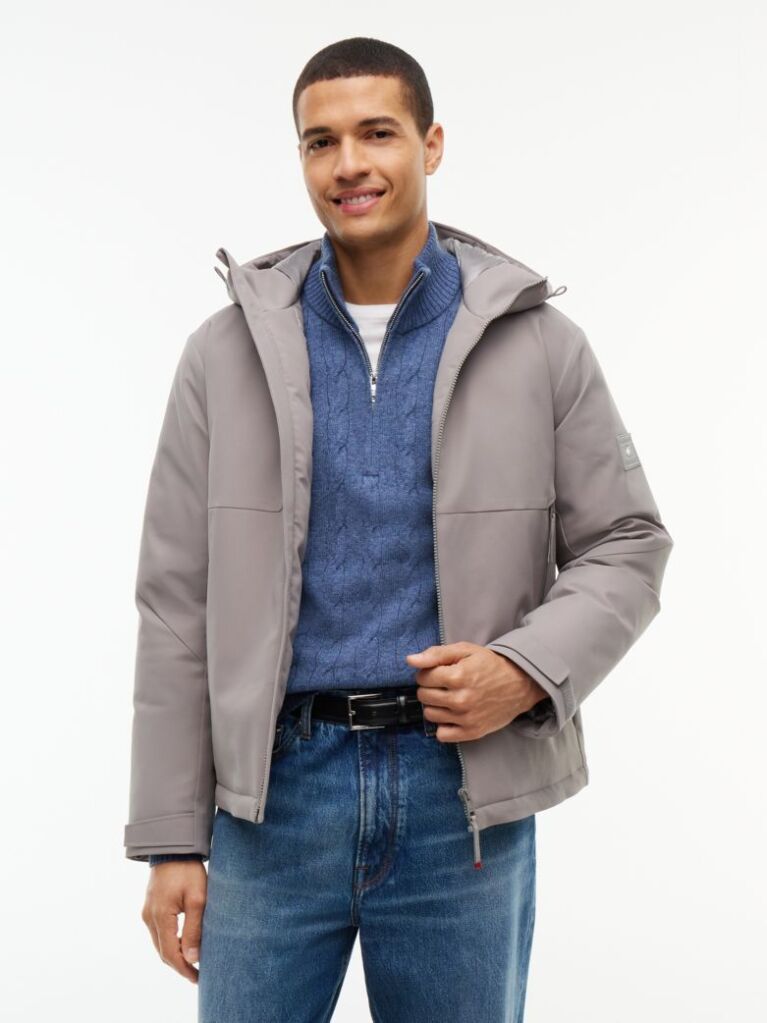 Grey Performance Tech Water Repellent Padded Jacket  Men