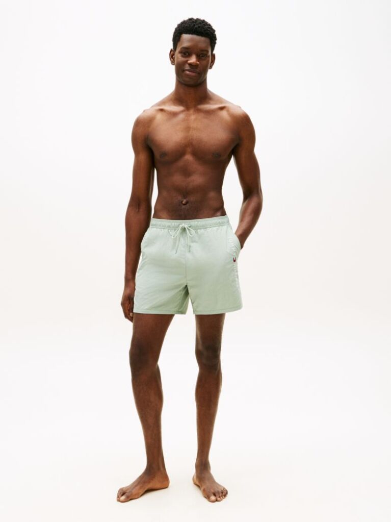 Verde Pantaloni Scurti De Plaja Cu Lungime Medie Cu Logo Original  Barbati