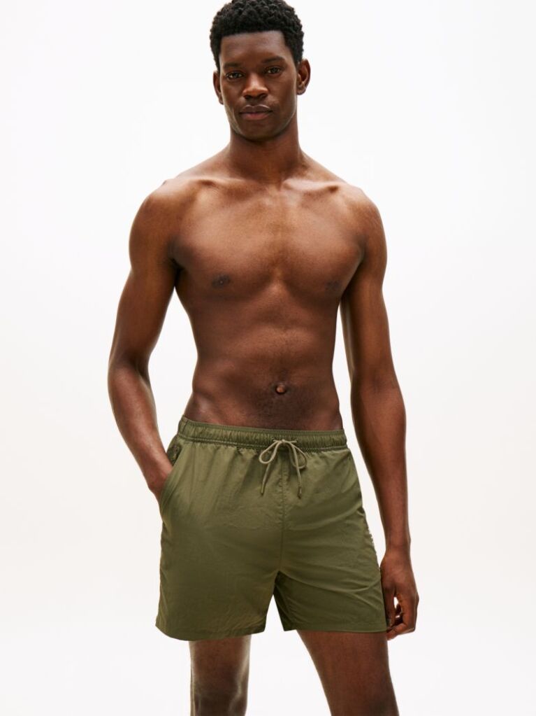 Verde Pantaloni Scurti De Plaja Cu Lungime Medie Cu Logo Original  Barbati