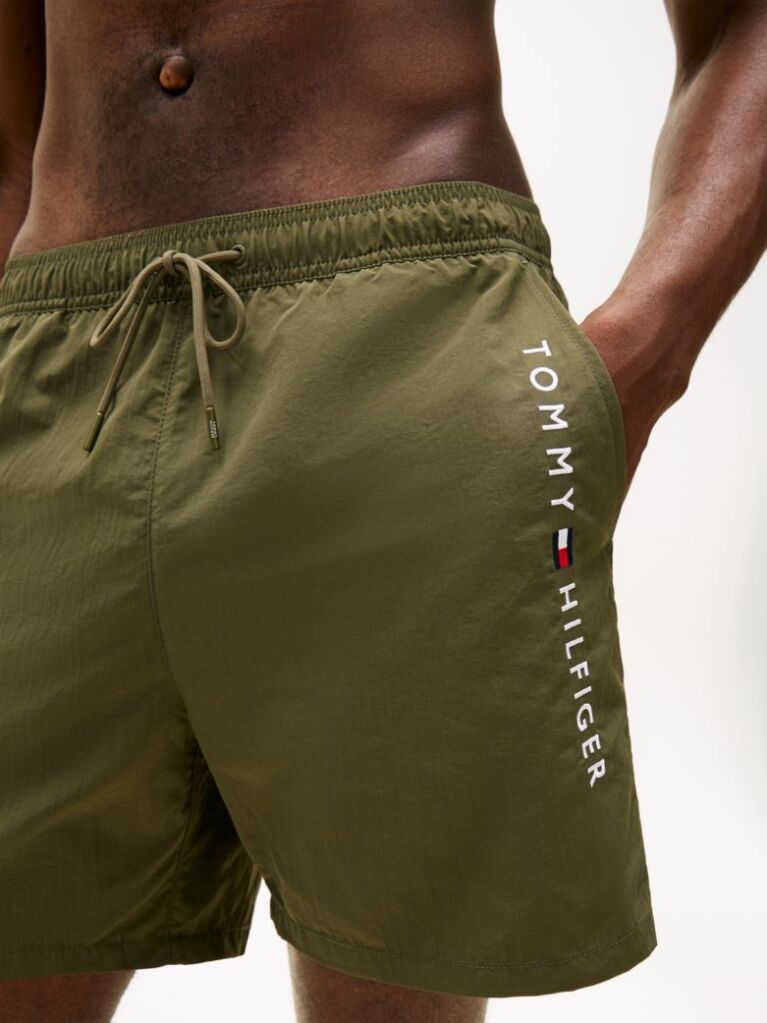 Verde Pantaloni Scurti De Plaja Cu Lungime Medie Cu Logo Original  Barbati