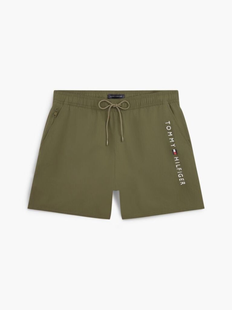 Verde Pantaloni Scurti De Plaja Cu Lungime Medie Cu Logo Original  Barbati