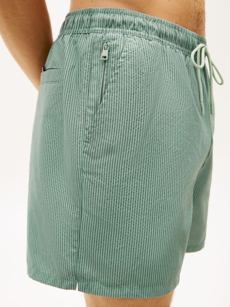 Verde Pantaloni Scurti De Plaja Cu Dungi Ithaca Si Lungime Medie  Barbati