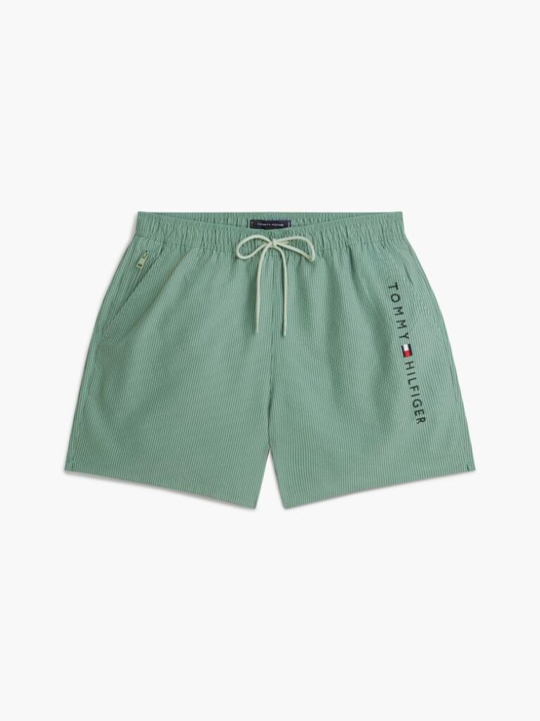 Verde Pantaloni Scurti De Plaja Cu Dungi Ithaca Si Lungime Medie  Barbati