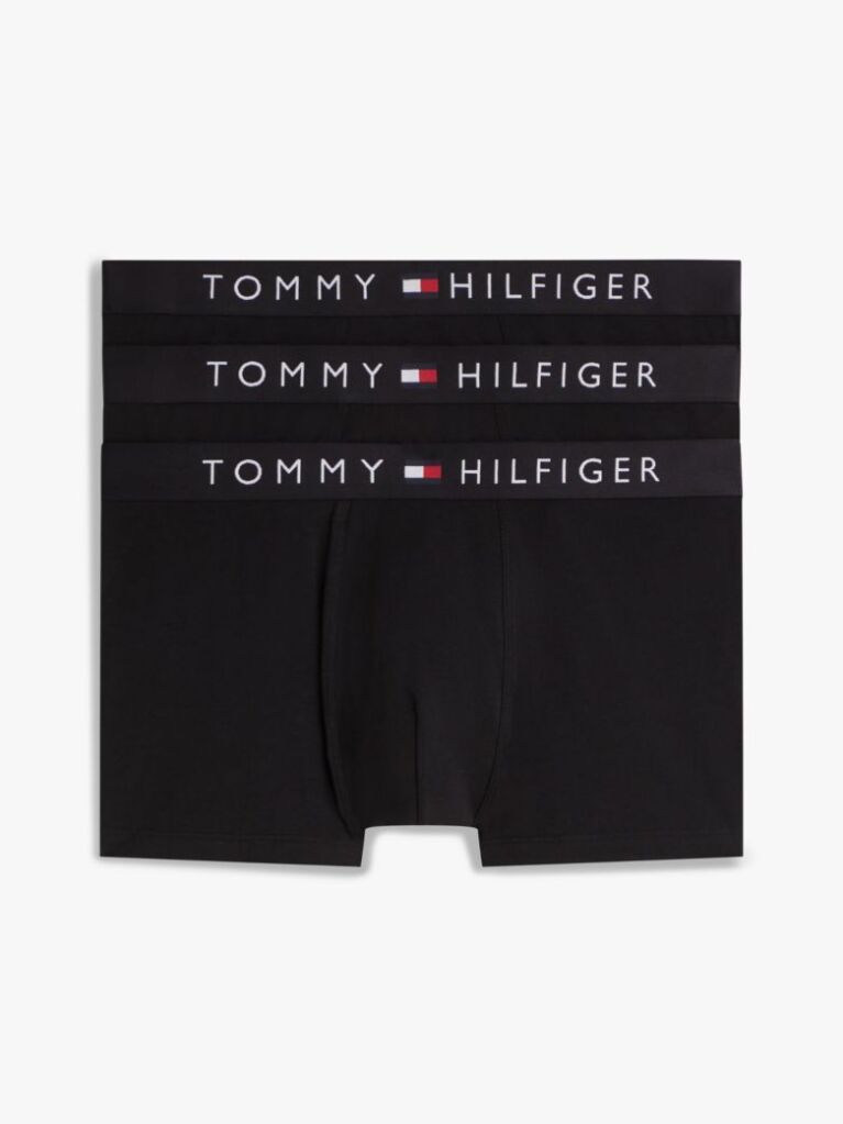 Negru 3-Pack TH Original Trunks Cu Logo Pe Talie  Barbati