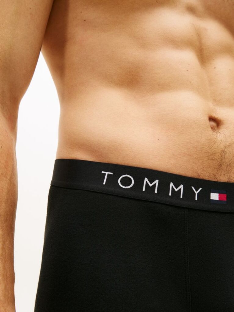 Negru 3-Pack TH Original Trunks Cu Logo Pe Talie  Barbati