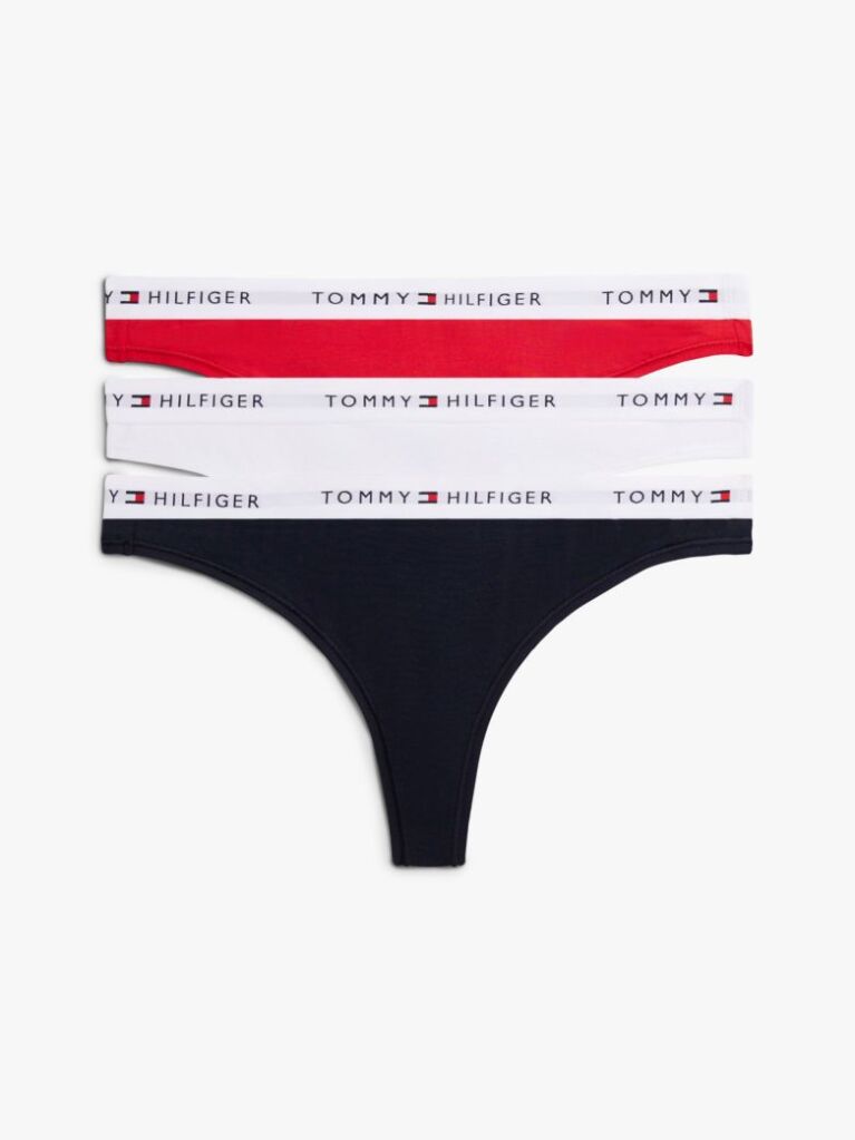 Multi Set De 3 Tanga Cu Banda Elastica Si Logo Repetat  Femei