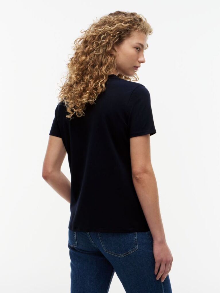 Blue Tricou Signature Cu Logo 1985 Collection   Femei