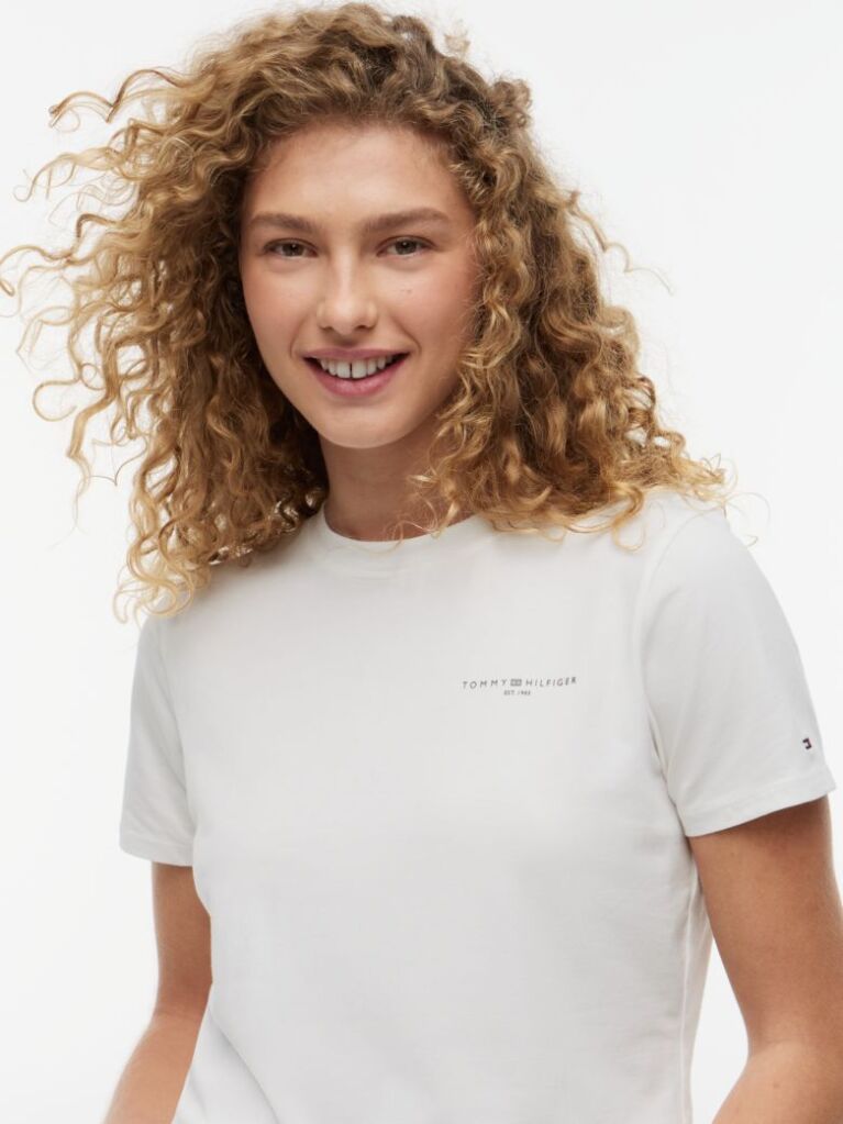 White 1985 Collection Signature Logo T-Shirt  Women