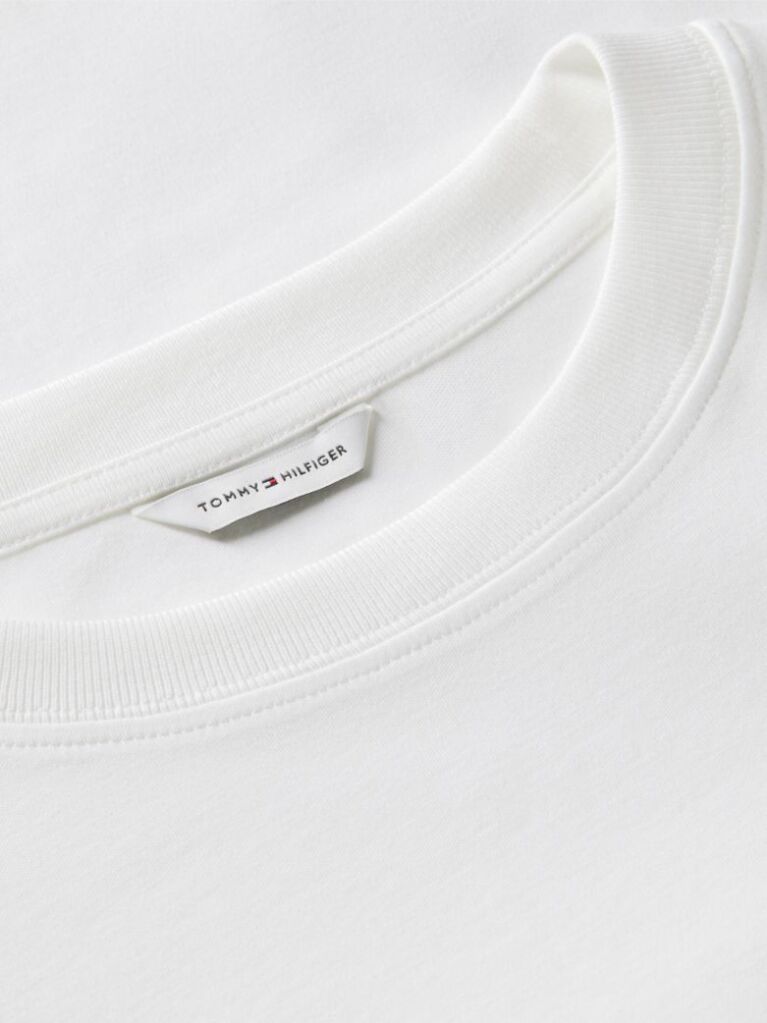 White Interlock Knit Boxy T-Shirt  Women