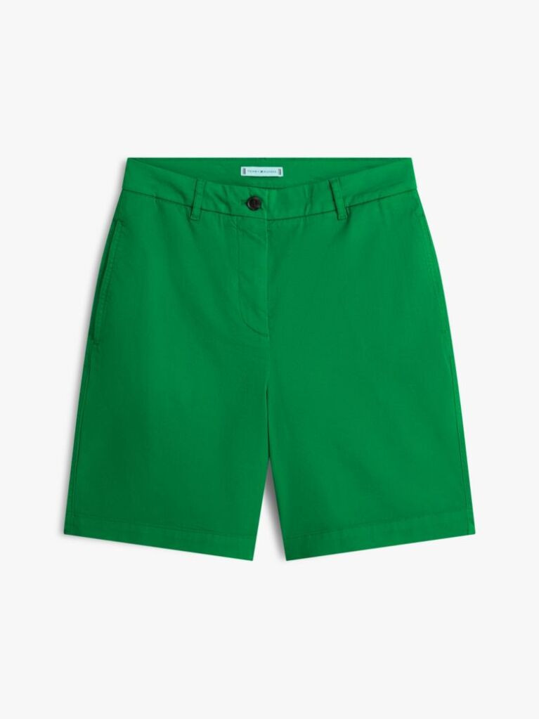 Verde Pantaloni Scurti Chino Spalati Cu Croiala Regular  Femei