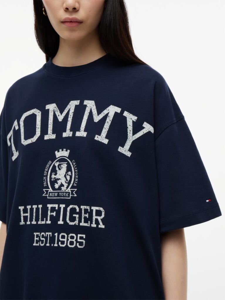 Blue Crest Relaxed Oversized T-Shirt  Women