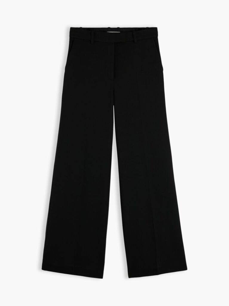 Negru Pantaloni Tuxedo Drepti Si Largi  Femei