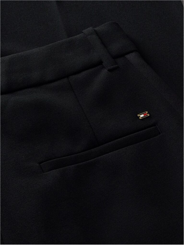 Negru Pantaloni Tuxedo Drepti Si Largi  Femei