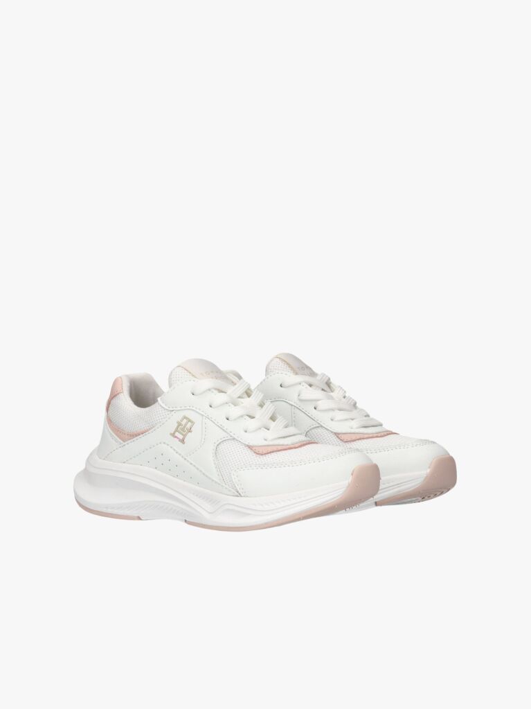 Alb Pantofi Sport Cu Siret Th Monogram  Fete
