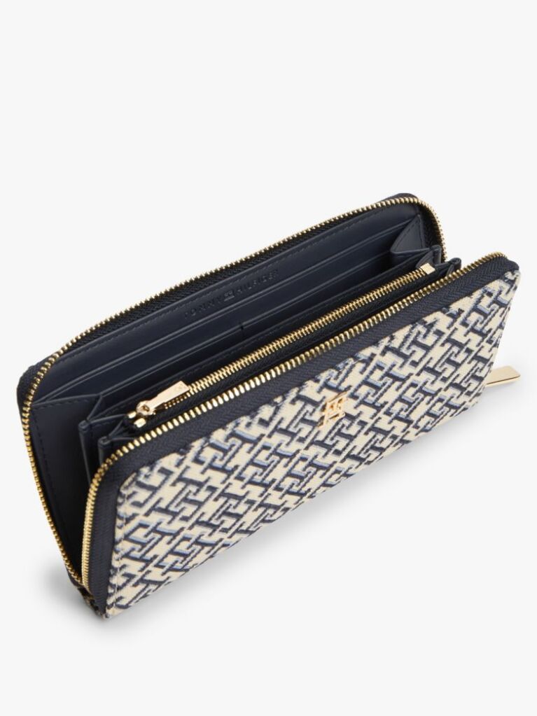 Multi Portofel Hilfiger Icon Jacquard Cu Fermoar  Femei