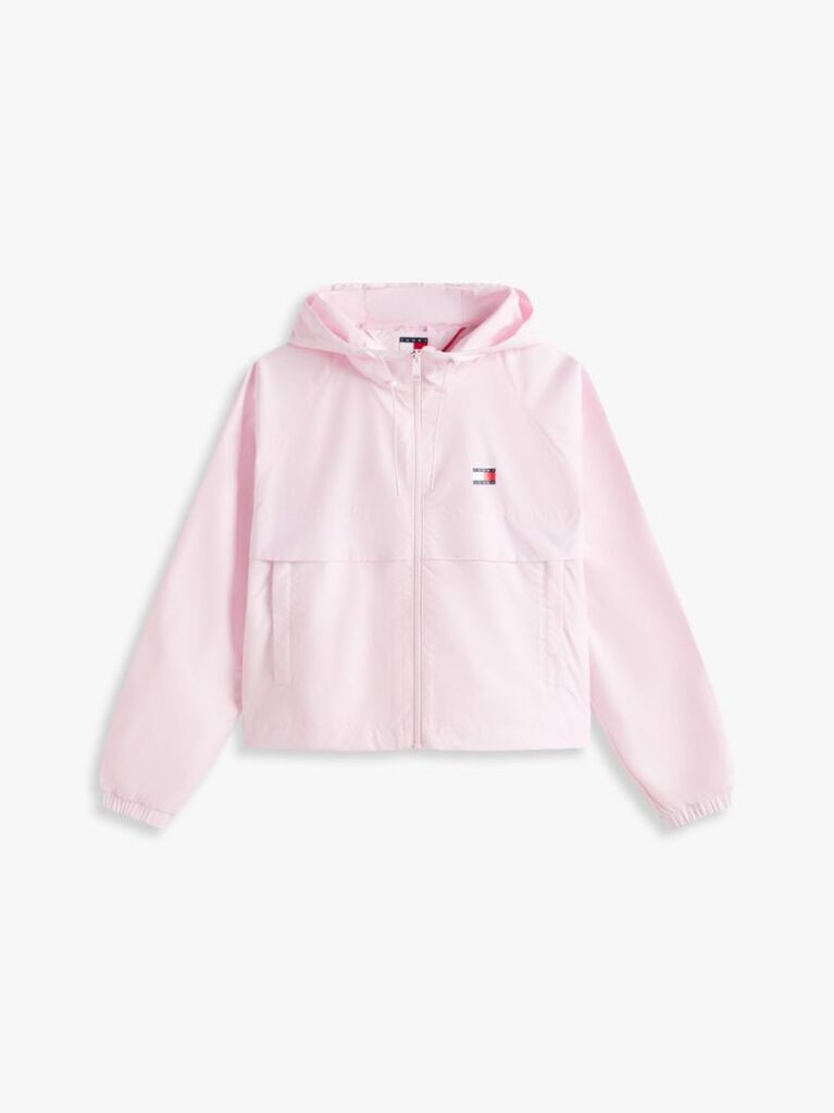 Roz Geaca De Vant Cu Logo Tommy  Femei