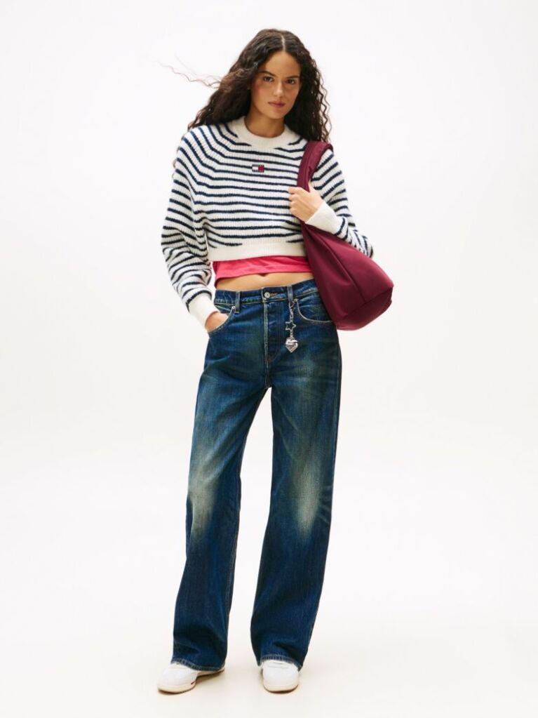 Denim Blugi Mia Relaxati Drepti Cu Talie Medie  Femei
