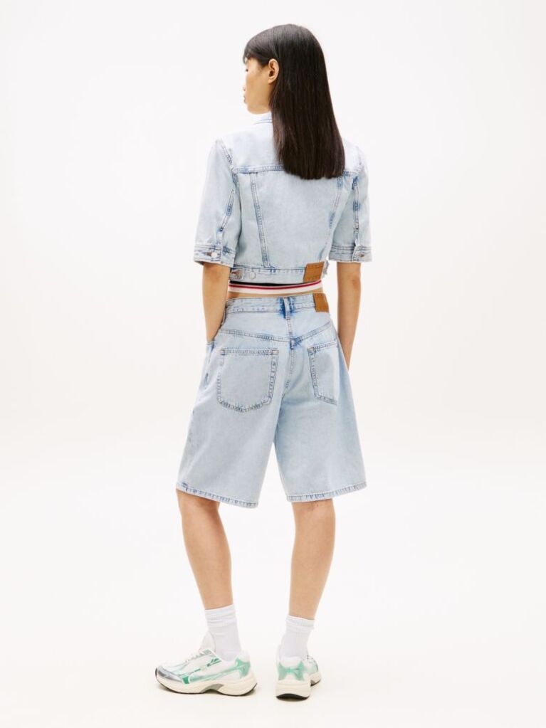 Denim Jacheta Cropped Din Denim  Femei