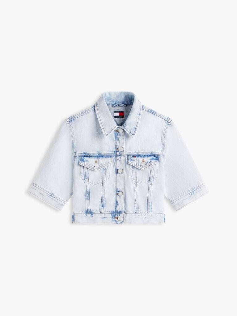 Denim Jacheta Cropped Din Denim  Femei