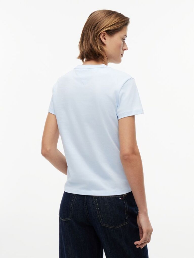 Blue T-Shirt Tonal Cu Steag Tommy  Femei