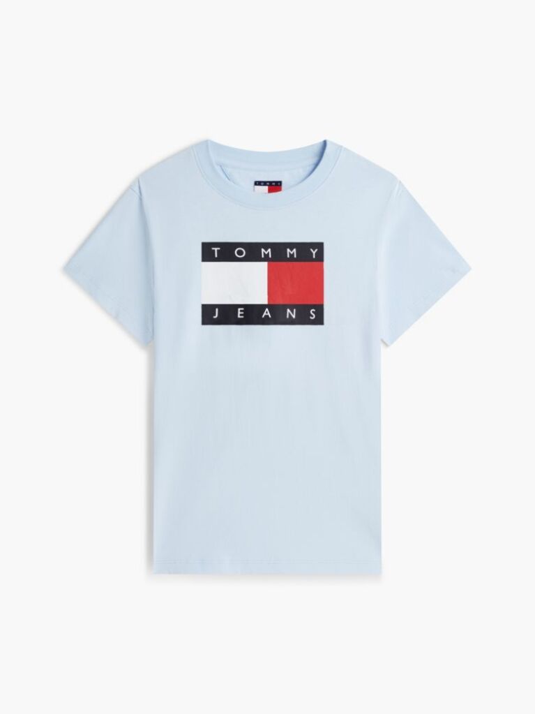 Blue T-Shirt Tonal Cu Steag Tommy  Femei